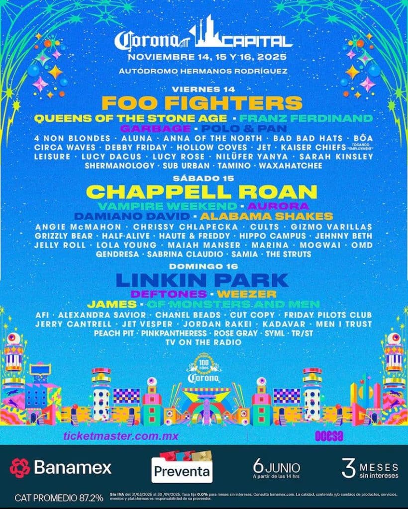 Muchos grandes nombres estarán presentes en la próxima Corona Capital 2025